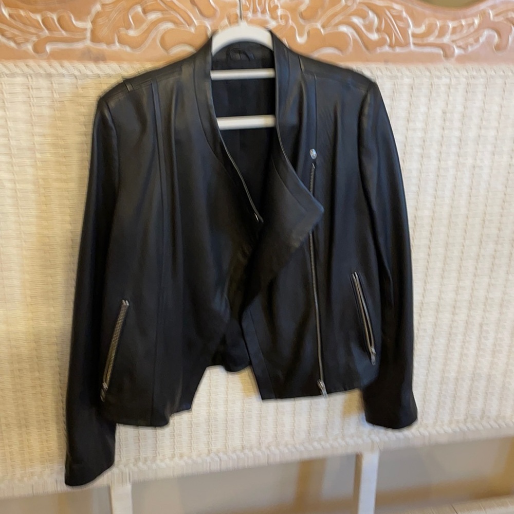 Theory leather jacket.